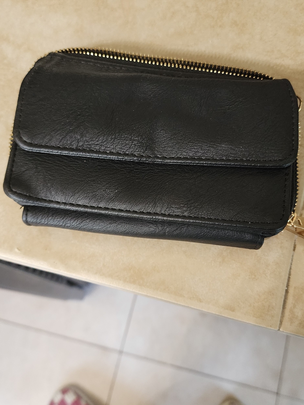 Classic Black Women's Zip Card‎ Wallet